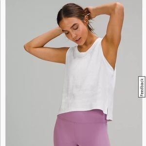 lululemon train to be Tank in white camo